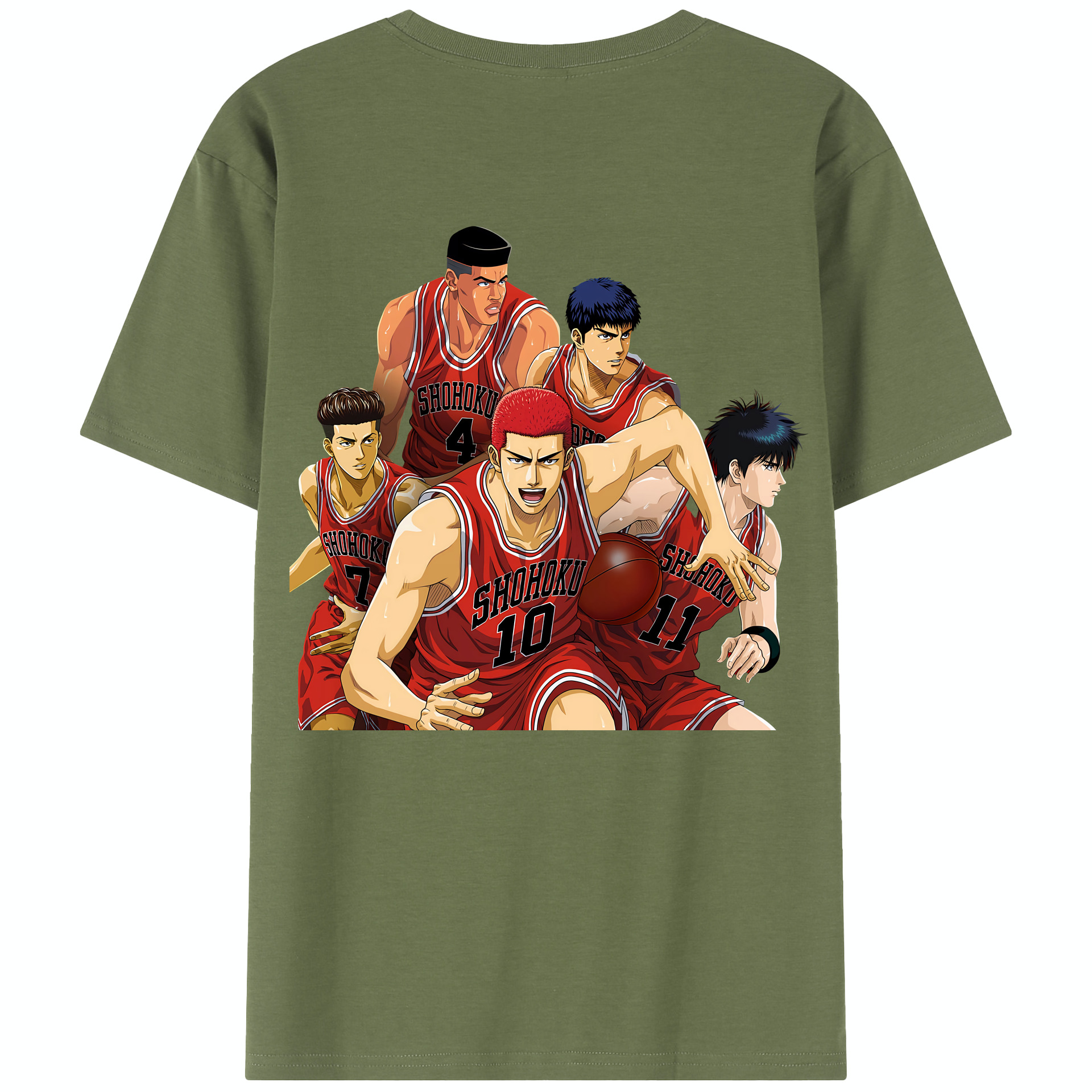 SLAM DUNK／スラムダンク 綿100％半袖Tシャツ（背面プリント）